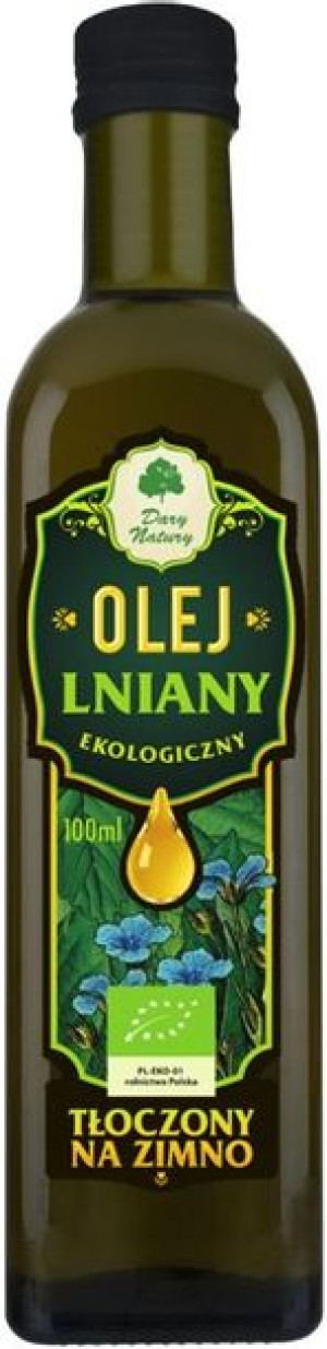 Olej Lniany Virgin Bio 100 Ml - Dary Natury