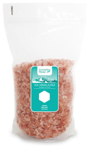 Sól Himalajska Różowa Grubo Mielona 1 Kg - Crystalline Planet