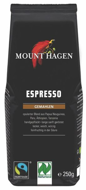 Kawa Mielona Arabica 100% Espresso Fair Trade Bio 250 G - Mount Hagen