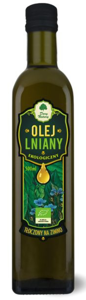 Olej Lniany Virgin Bio 500 Ml - Dary Natury