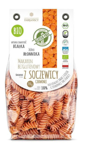 Makaron (z Soczewicy Czerwonej) Świderek Fusilli Bezglutenowy Bio 250 G - F
