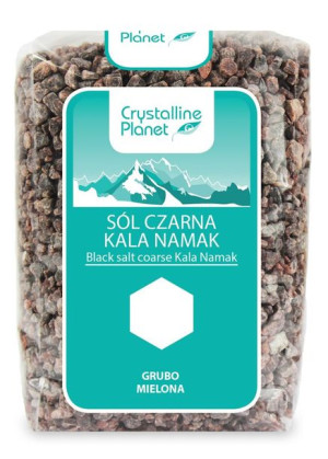 Sól Czarna Kala Namak Grubo Mielona 600 G - Crystalline Planet