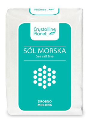 Sól Morska Drobno Mielona 600 G - Crystalline Planet