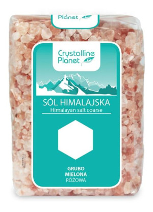 Sól Himalajska Różowa Grubo Mielona 600 G - Crystalline Planet
