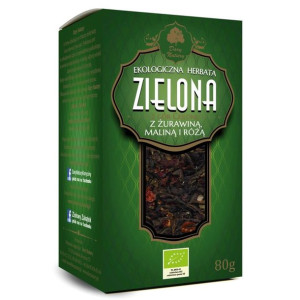 Herbata Zielona Z Żurawiną, Maliną I Różą Liściasta Bio 80 G - Dary Natury