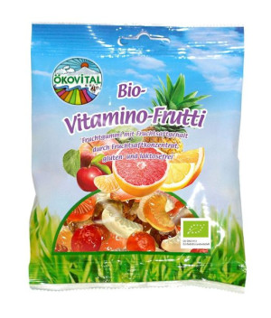 Żelki Owocowe Z Witaminą C Bez Laktozy Bezglutenowe Bio 100 G - Okovital