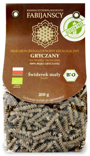 Makaron (gryczany) Świderek Fusilli Bezglutenowy Bio 250 G - Fabijańscy