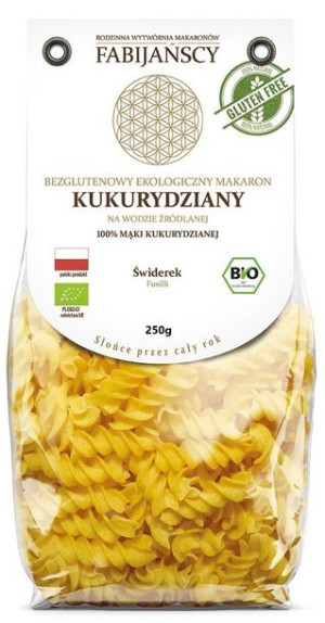 Makaron (kukurydziany) Świderek Fusilli Bezglutenowy Bio 250 G - Fabijańscy