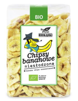 Chipsy Bananowe Niesłodzone Bio 350 G - Bio Planet