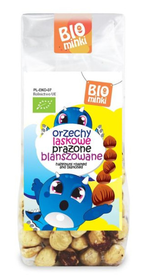 Orzechy Laskowe Prażone Blanszowane Bio 100 G - Biominki