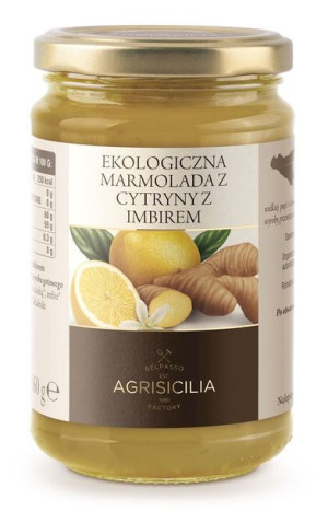 Marmolada Z Cytryn Z Imbirem Bio 360 G - Agrisicilia