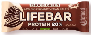 Baton Proteinowy Z Czekoladą Raw Bezglutenowy Bio 47 G - Lifefood