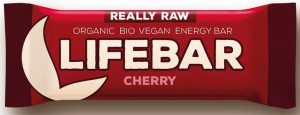 Baton Z Suszonymi Wiśniami Raw Bezglutenowy Bio 47 G - Lifefood
