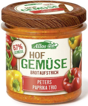 Pasta Warzywna Z Trzema Rodzajami Papryki Bezglutenowa Bio 135 G - Allos