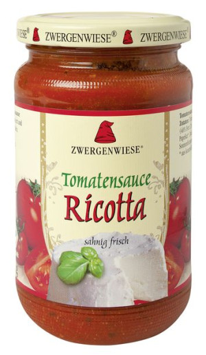 Sos Pomidorowy Z Ricottą Bezglutenowy Bio 350 G - Zwergenwiese