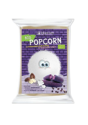 Popcorn Z Niebieskiej Kukurydzy Z Masłem Shea I Solą Do Przygotowania W Mik