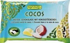 Czekolada Biała Z Wiórkami Kokosowymi Bio 100 G - Rapunzel