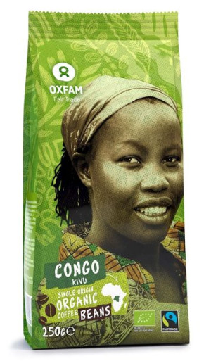 Kawa Ziarnista Arabica 100% Z Okolic Jeziora Kivu Fair Tade Bio 250 G - Oxf