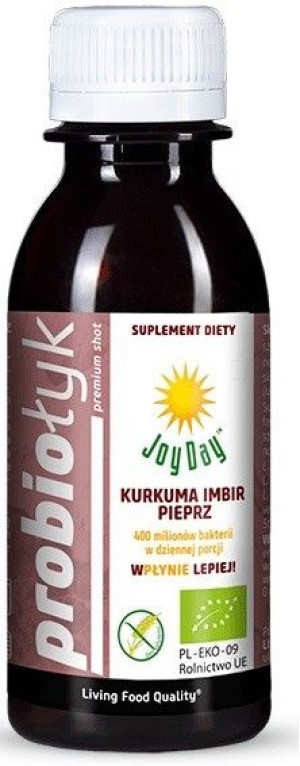 Suplement Diety Napój Probiotyczny Kurkuma Imbir Pieprz Bezglutenowy Bio 12
