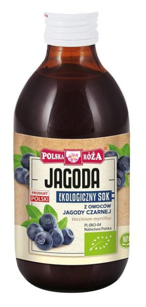 Sok Z Owoców Jagody Czarnej Nfc Bio 250 Ml - Polska Róża
