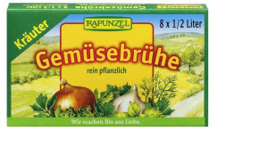 Bulion - Kostki Warzywne Z Ziołami (zielone) Bio 8x10,5 G - Rapunzel