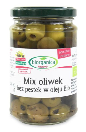 Mix Oliwek Bez Pestek W Oleju Słoik Bio 280 G - Bio Organica Italia (biorga
