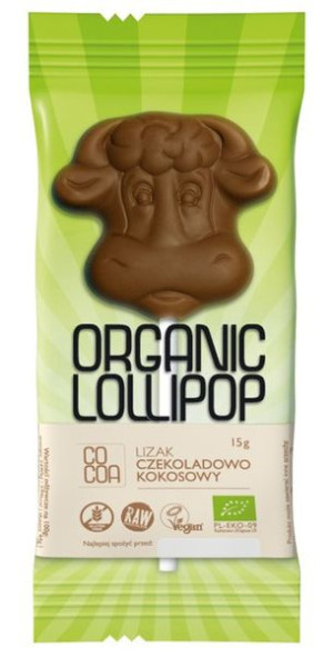 Lizak Czekoladowo-kokosowy Bezglutenowy Bio 15 G - Cocoa