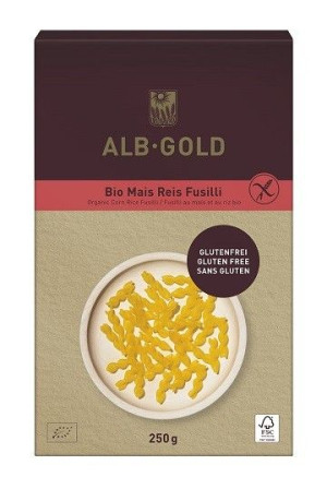 Makaron (kukurydziano - Ryżowy) Świderki Bezglutenowy Bio 250 G - Alb-gold