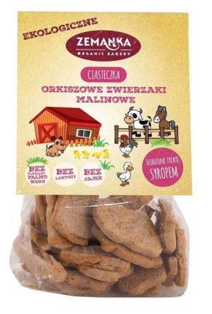 Ciastka Orkiszowe Z Malinami Zwierzaki Bio 100 G - Zemanka
