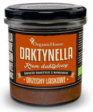 Krem Kokosowo-daktylowy Orzechy Laskowe Bezglutenowy Bio 280 G - Organic Ho