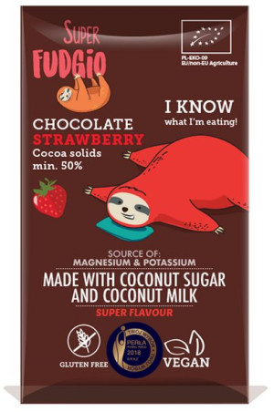 Czekolada Truskawkowa Bezglutenowa Bio 80 G - Me Gusto (super Fudgio)