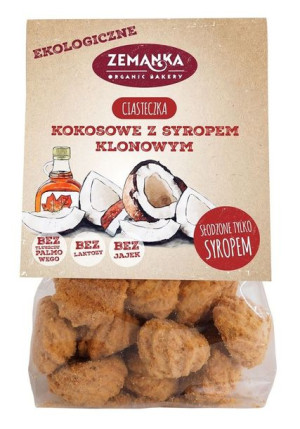 Ciastka Kokosowe Z Syropem Klonowym Bio 100 G - Zemanka