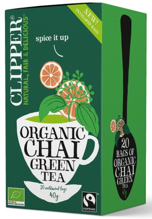 Herbata Zielona Chai Z Cynamonem I Kardamonem Fair Trade Bio 40 G (20 X 2 G
