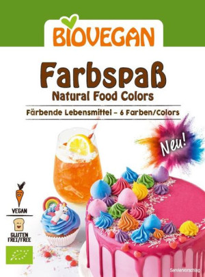 Barwniki Spożywcze Bezglutenowe Bio (6 X 8 G) 48 G - Bio Vegan