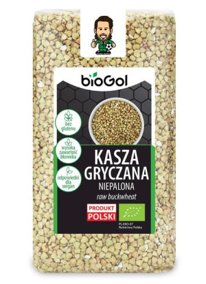 Kasza Gryczana Niepalona Bezglutenowa Bio 500 G - Biogol