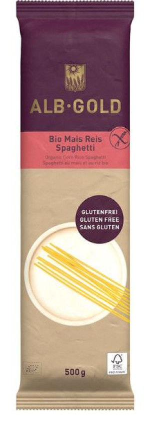 Makaron (kukurydziano - Ryżowy) Spaghetti Bezglutenowy Bio 500 G - Alb Gold