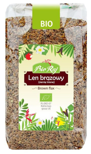 Len Brązowy (siemię Lniane) Bio 500 G - Bio Raj
