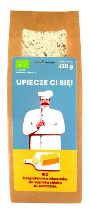 Mieszanka Do Wypieku Chleba Klasyczna Bezglutenowa Bio 420 G - Pięć Przemia
