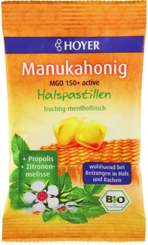 Pastylki Z Miodem Manuka Bezglutenowe Mgo 150+ Bio 30 G - Hoyer