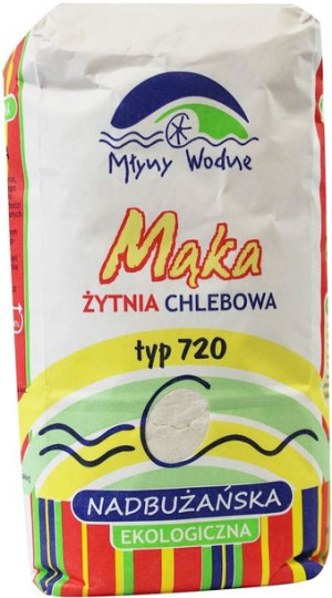 Mąka Żytnia Chlebowa Nadbużańska Typ 720 Bio 1 Kg - Młyny Wodne (eko Oaza)