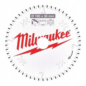Milwaukee tarcza piła do aluminium 190mm 30mm 54z
