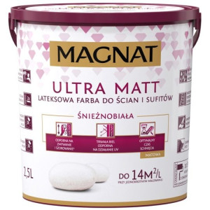 Magnat Ultra Matt Farba Lateksowa Biała 2.5l