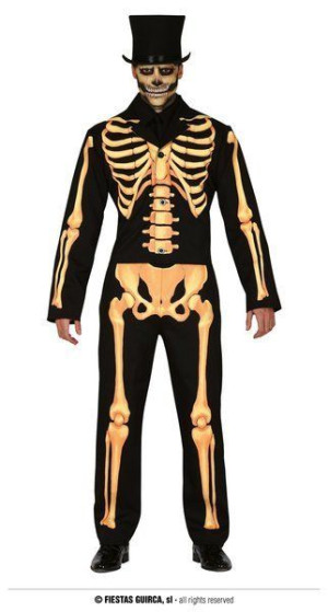 Strój Pan Kościotrup Szkielet Halloween - L