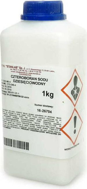 Boraks Borax Czteroboran Sodu Dziesięciowodny 1kg STANLAB