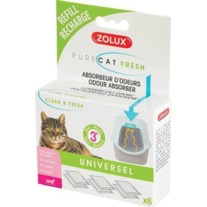 Zolux | Purecat Fresh | Pochłaniacz zapachów - wkłady do pochłaniacza zapac