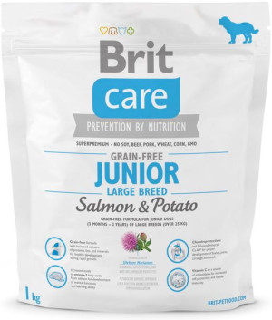 Brit Care N Junior Large Grain Free Salmon&Pot 1kg