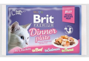 Brit Cat Fillet Dinner Plate 4x85g saszetki galare
