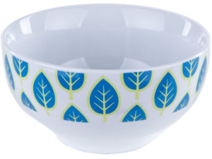 Miska Leaf Ø13x7 cm biało-niebieska sfmeble
