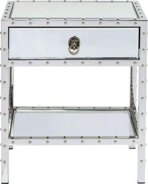 Szafka nocna Rivet 50x63 cm srebrna sfmeble