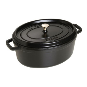 Staub Garnek żeliwny owalny 6.7 ltr, czarny